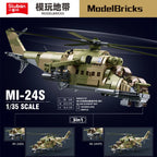 2024 Sluban WW2 Military Russia Air Weapon Mi-24 Attack Helicopters Hind Model Building Blocks Classics Fighter Bricks Plane Toy