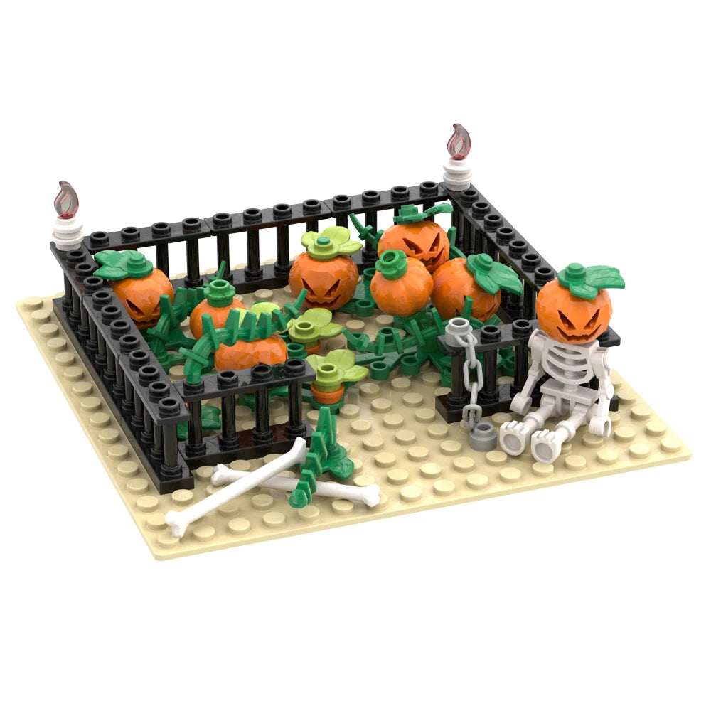 MOC Farm and Ranch Decoration Model Zoo Botanical Garden Building Blocks DIY Bricks Rural Landscape Animal and Vegetable Scenes