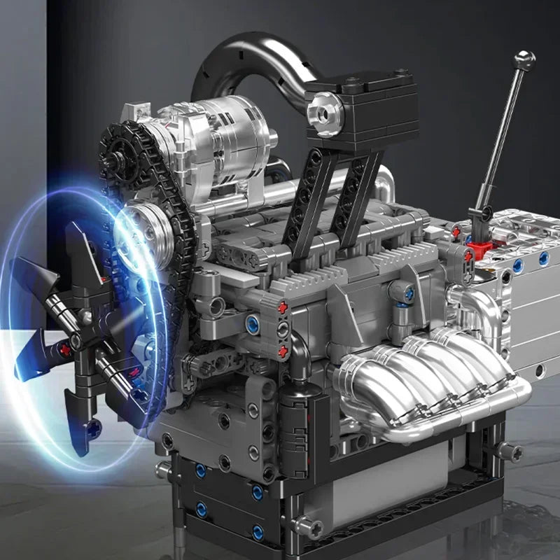 Mould King MOC Technical Car Engine Toys The Motorized Rotary Piston Engine Building Block Brick Set Kids Christmas Gift 10212