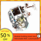 700PCS Thème d'Hiver Tour de Montre MOC Créatif Forteresse Médiévale Architecture Modèle Blocs de Construction Jouet Cadeau