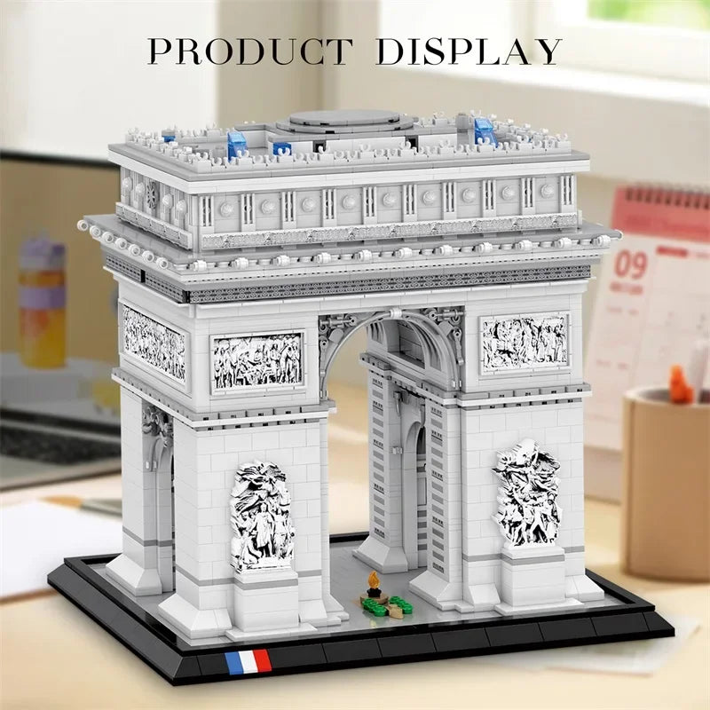3718PCS Arc de Triomphe Model Building Blocks Paris landmark Building Bricks Desktop Decoration Diy Toys For Kids Holiday Gifts - CADA BRICKS®