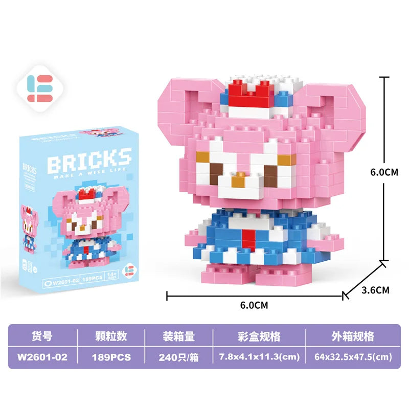 Disney Small Granular Building Model Toy Cartoon Character Stitch, SpongeBob Mini Block Toy Christmas Gift for Children - CADA BRICKS®