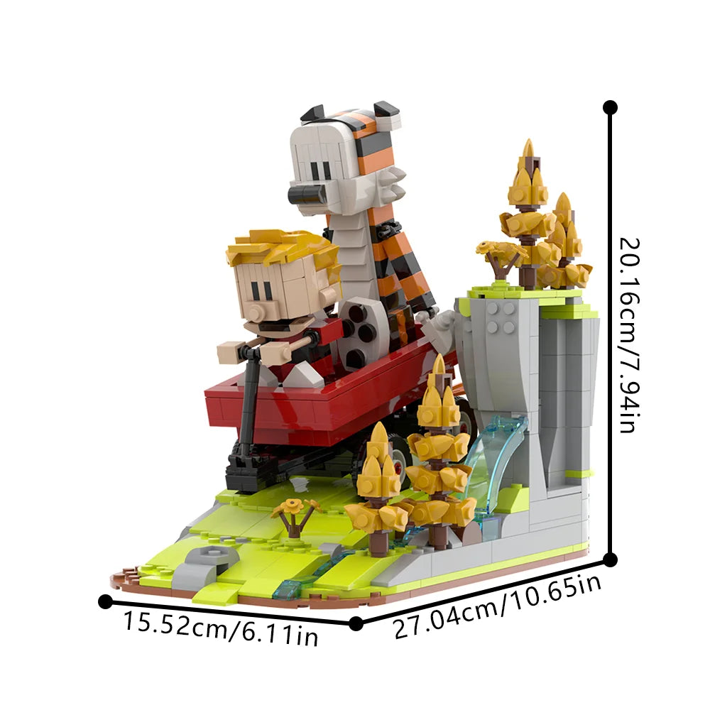 Moc Calvined and Hobbes Building Blocks Classic Comic Book Figure DIY Model Bricks Children Educational Toys Collect gifts - CADA BRICKS®