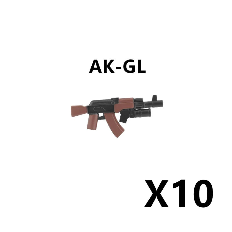 5/10 WW2 Soldier Weapons Building Block Two-color Printing Machine Rifle Submachine Sniper Guns Military Accessories Bricks C238 - CADA BRICKS®