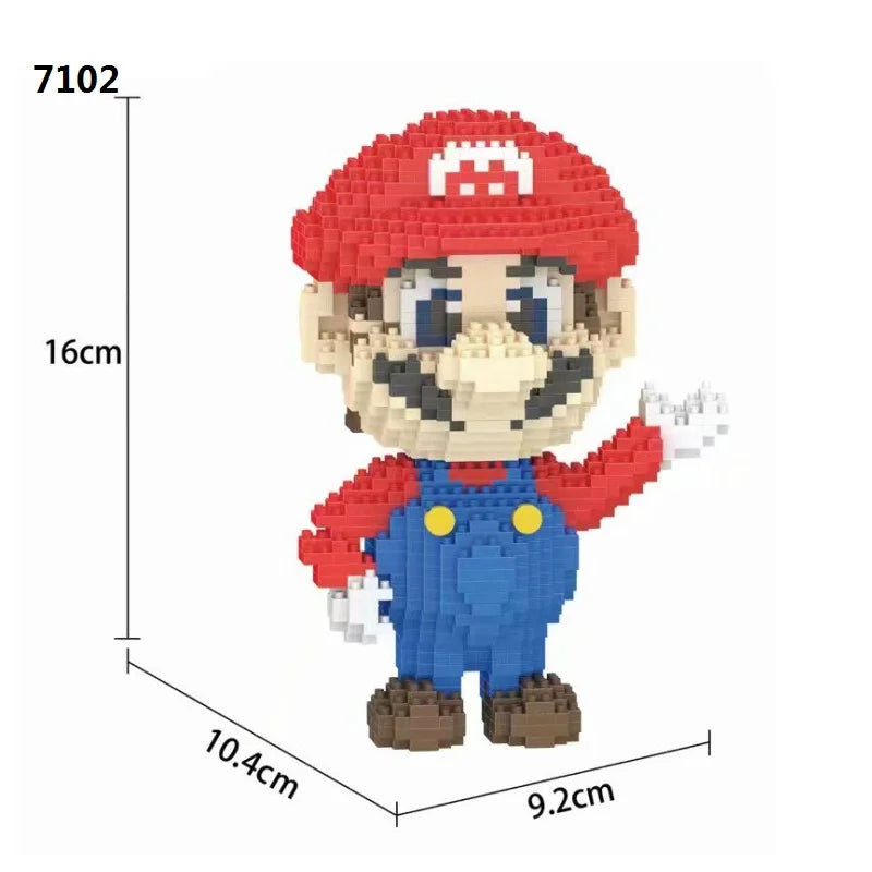 New Anime Mini Blocks Cute Cartoon Peach Luigi Building Bricks Toys for Children Present Bowser Valentine Girls Boy Juguetes - CADA BRICKS®