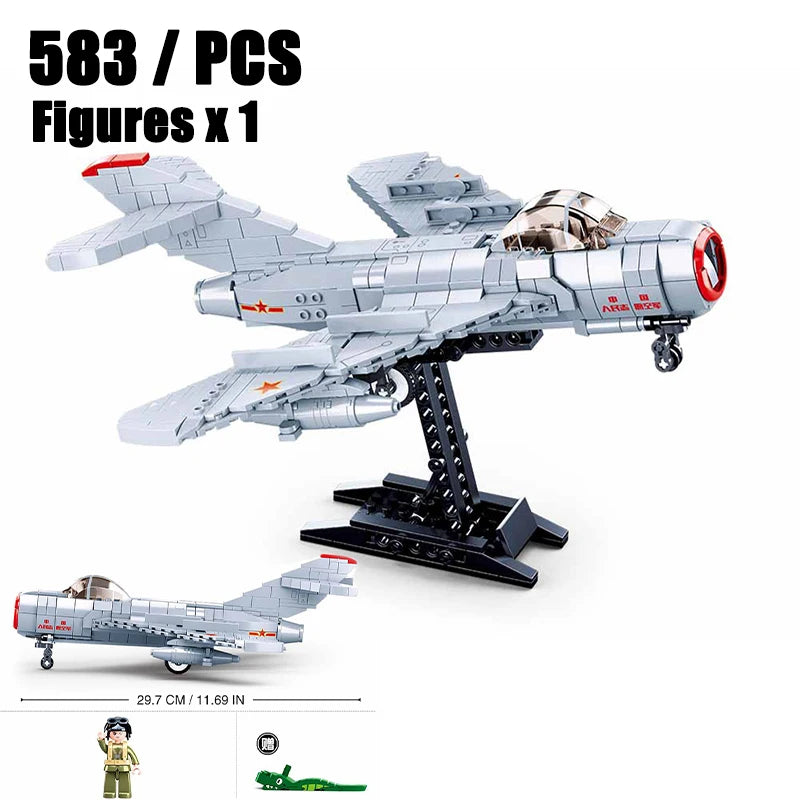 2024 Sluban WW2 Military Russia Air Weapon Mi-24 Attack Helicopters Hind Model Building Blocks Classics Fighter Bricks Plane Toy