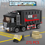 City Truck Vehicle Pickup Heavy Cargo Transport Model Building Blocks Machinery Shop Van Creative Carriage Harvester Car Kid Toy - CADA BRICKS®