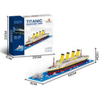 1860/1288pcs Titanic Cruise Ship Model Blocks Ship Building Blocks Gift for Kids Children Home Office Ornaments Fast Shipping