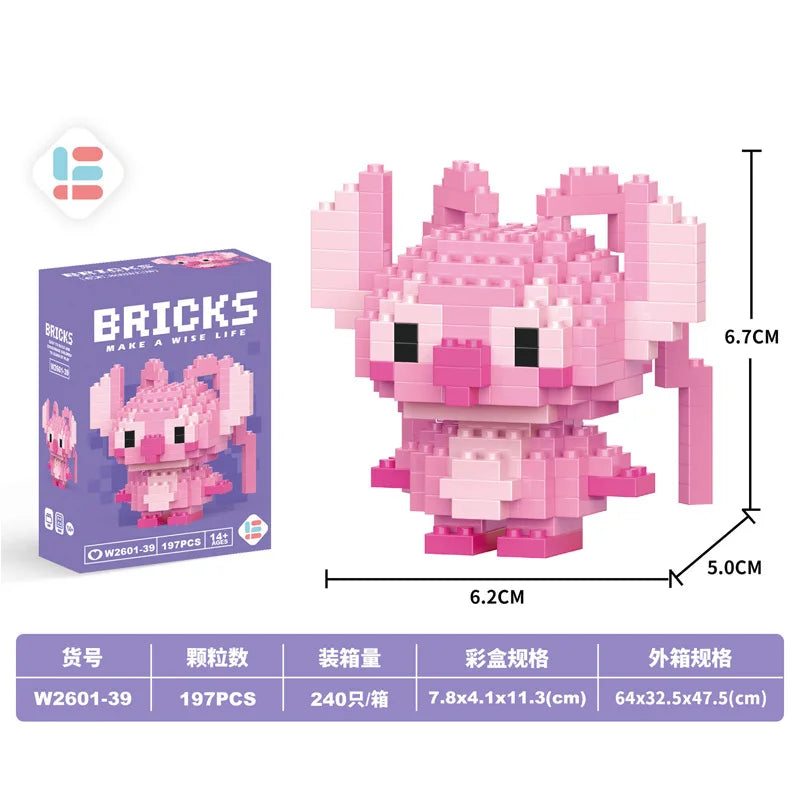 Disney Small Granular Building Model Toy Cartoon Character Stitch, SpongeBob Mini Block Toy Christmas Gift for Children - CADA BRICKS®