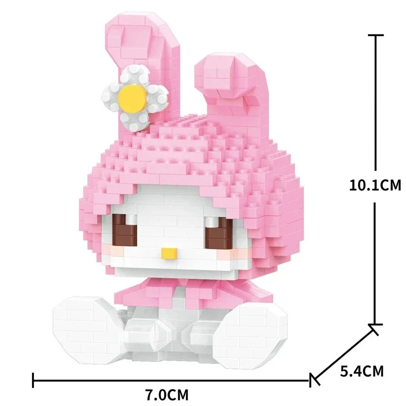 KEEPPLEY Sanrio Anime Hello Kitty My Melody Cinnamoroll Pompompurin Kuromi Building Blocks Girl Kid Holiday Christmas Gift - CADA BRICKS®