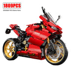 High Tech 1:5 Motorcycle City Sports Rapid Racing Motorbike Locomotive Moc Modular Brick Model Building Block Boy Gift Toy T4020