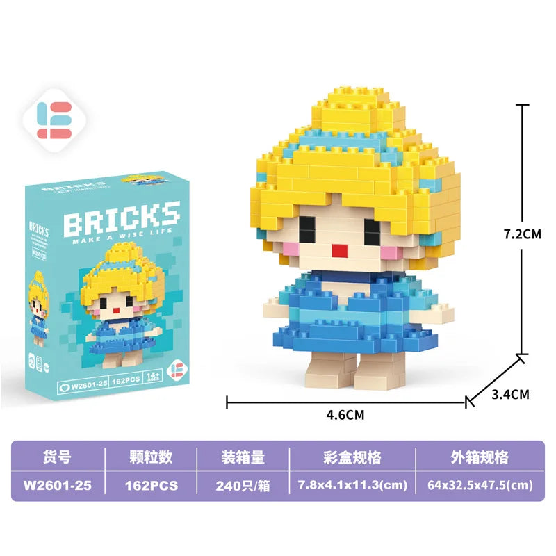 Disney Small Granular Building Model Toy Cartoon Character Stitch, SpongeBob Mini Block Toy Christmas Gift for Children - CADA BRICKS®