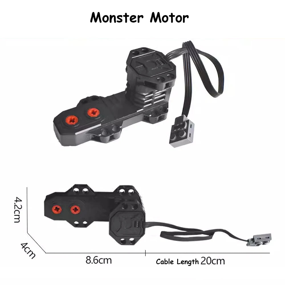 Tech Part 5292 Buggy Motor Monster Motor Compatible With Legoeds Building Block MOC Off-Road Vehicles Sports Car Power Functions