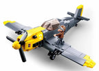 289PCS WW2 Air Force BF-109 Fighter Building Blocks Sets Military Plane Model Bricks Figures Educational Toys for Children