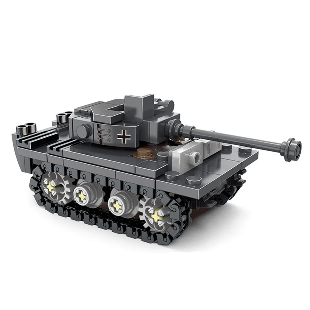 World War 2 WW2 Army Military Soldiers SAWT Soldiers The King Tiger Heavy Tank DIY Model Building Blocks Bricks Children'S Toys - CADA BRICKS®