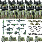 Military Army Figures Building Blocks SWAT Ghost Commando Special Forces Soldier Weapons Gun Hat Shield Belt AK Mini Bricks Toy - CADA BRICKS®