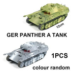 4D Tank Model Building Block WWII German Tiger Panther Tank Military Assembly Model 1:72 Simulation Tank Table Toys Gift For Boy
