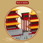 6183PCS City Mini Ancient Hanging Temple Architecture Building Blocks Traditional House Figures Bricks Toy For Kids Gifts