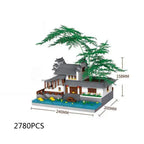 Chinese Architecture Micro Diamond Block Recalling Jiangnan Build Brick Bonsai Pen Container Nanobrick Educational Toys For Gift
