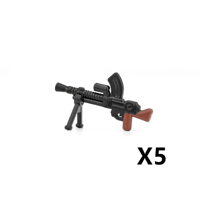 5/10 WW2 Soldier Weapons Building Block Two-color Printing Machine Rifle Submachine Sniper Guns Military Accessories Bricks C238 - CADA BRICKS®