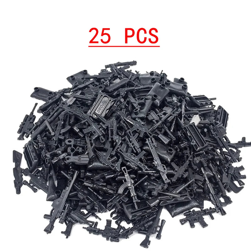 Military Weapons Guns Mortar Special Forces Police SWAT Gangster Jeeps Off-Road Armored Vehicle Model Soldier Building Block Toy