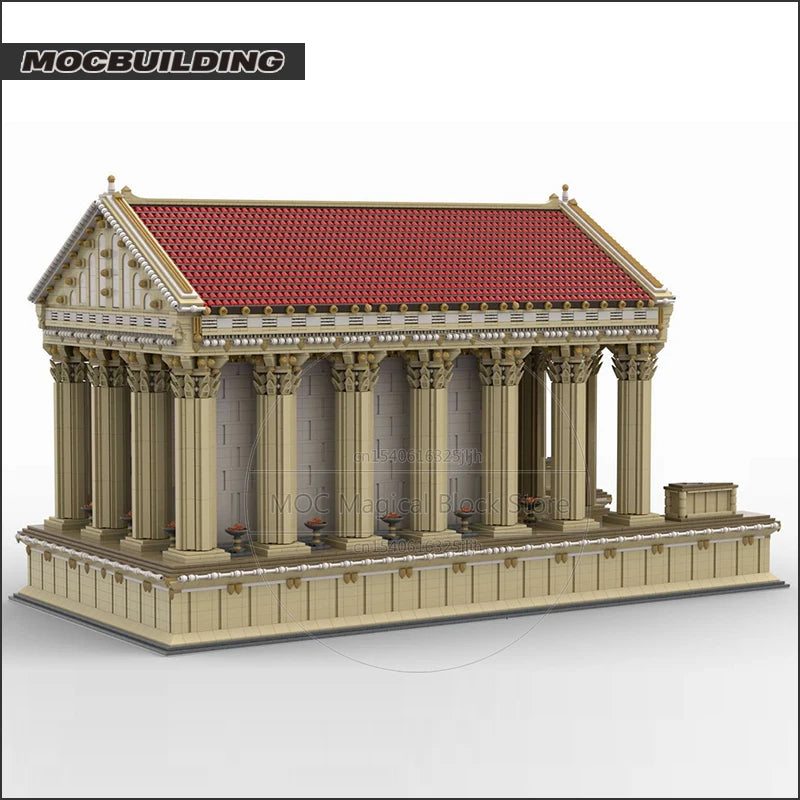 Temple Using Blocks Ancient Roman Temple MOC Building Blocks Famous Castle Architecture Ci ...