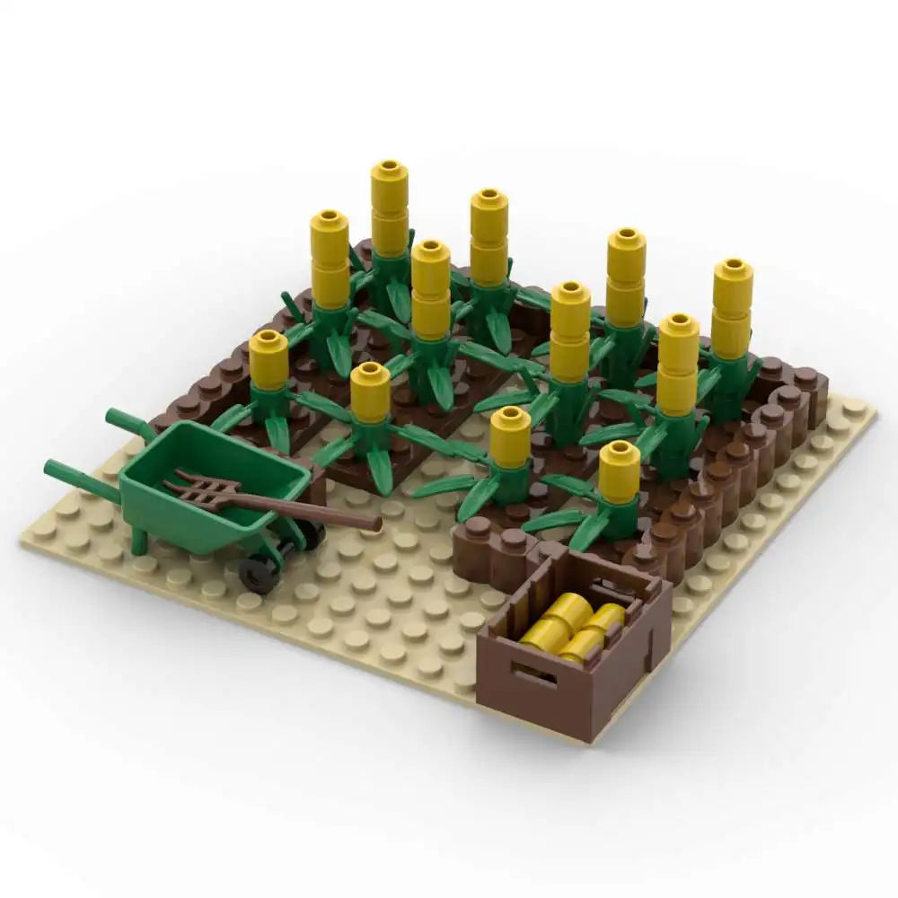 MOC Farm and Ranch Decoration Model Zoo Botanical Garden Building Blocks DIY Bricks Rural Landscape Animal and Vegetable Scenes