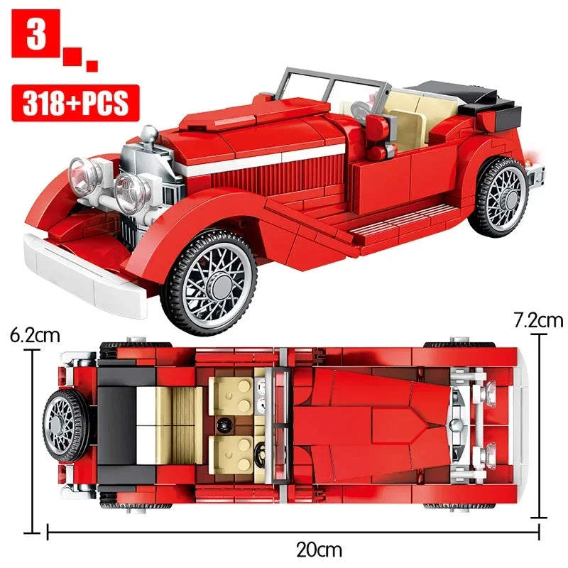 Car Series Building Blocks Model Sets Sports Racing Speed Champion DIY Educational Bricks Toys Boys Kids Adult Christmas Gifts