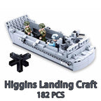 Military ww2 Cannon Assault Armored Vehicle Battle Tank Car Truck Army Weapon Building Blocks Sets Model King Kids Toys Gift