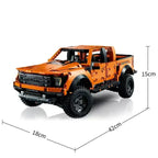 Creative Ford Raptors F-150 Truck Sports Car MOC 1379pcs Technical Racing Car Bricks Model Building Assemble Kit Adults Gift