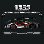 1:10 Three Thousand Years Rambo 10038 Electroplated Silver Supercar Building Blocks | Adult Assembled Racing Model Kit - CADA BRICKS®