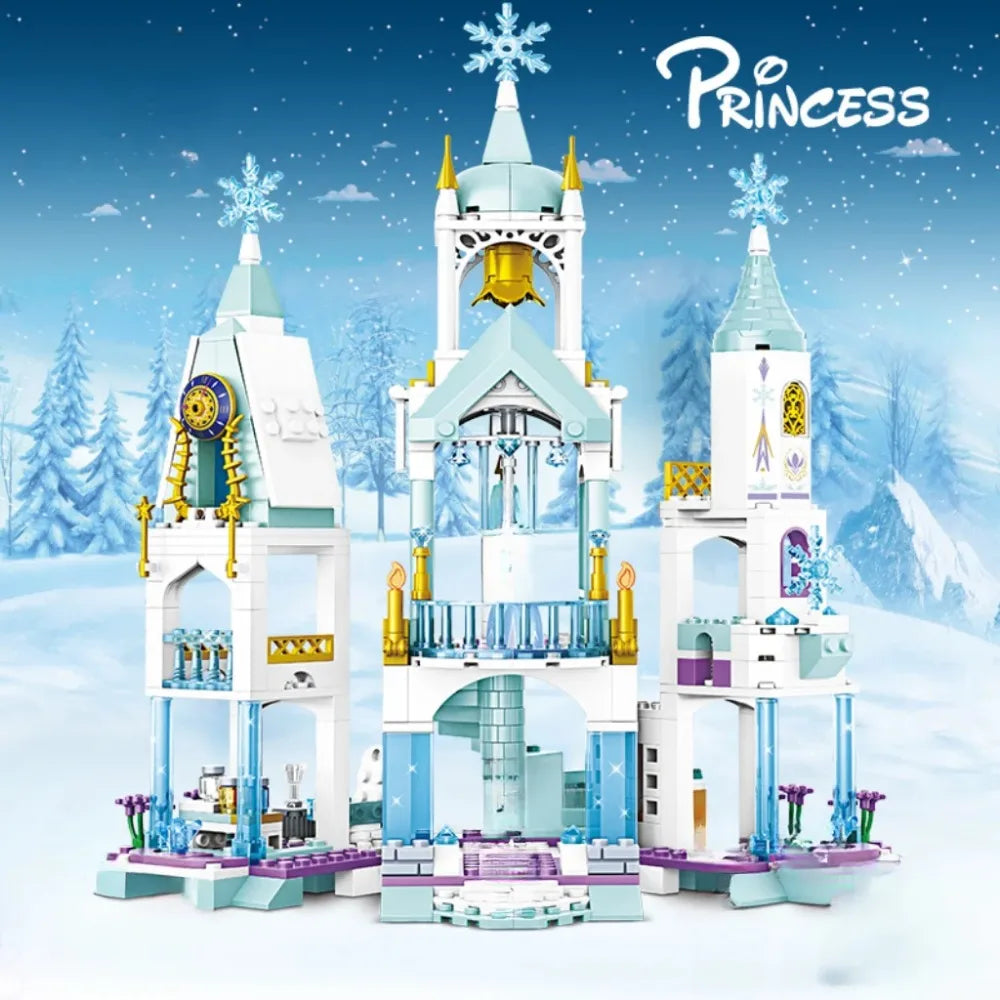 Friends Princess Luxury Ice Castles Building Blocks Playground House Movies Bricks Classic Figures Set Toy for Girls DIY Gift