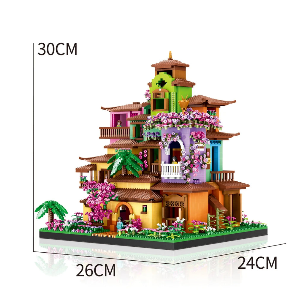 Creative Micro Building Blocks Magic Villa House Model DIY Assembly Toy Gift
