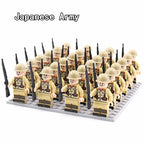 24pcs WW2 Military Army Soldier Soviet US UK German France Building Blocks Set Model Bricks Action Figures Weapon Toys Kids Gift - CADA BRICKS®