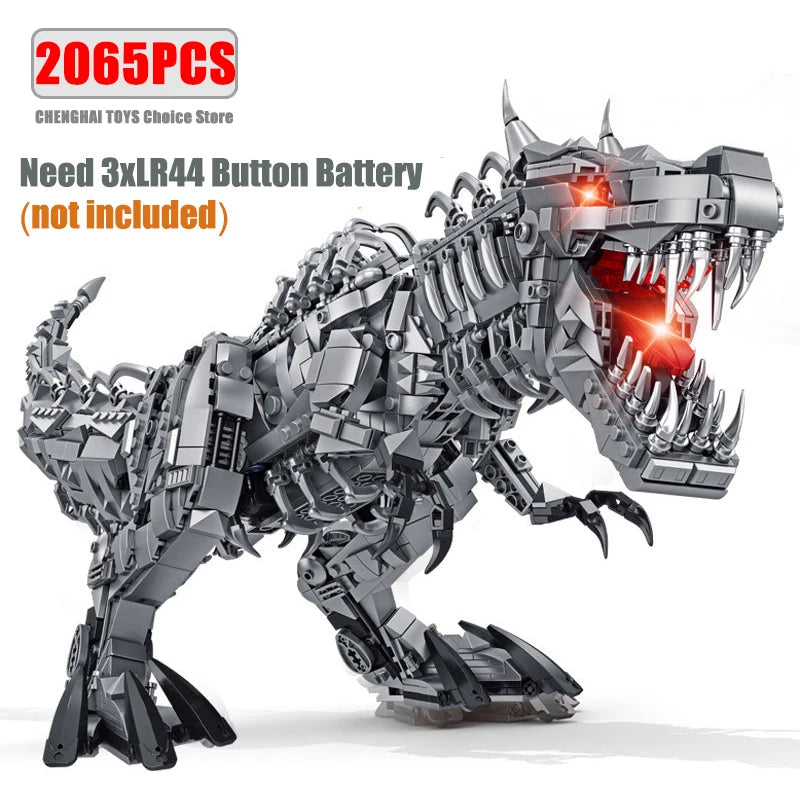 Jurassic Dinosaur World Large Mechanical Tyrannosaurus Rex Building Bl ...