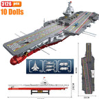 SEMBO Shandong Aircrafted Carrier Modular Building Blocks Military Navy Battleship Model Bricks WW2 Soldiers Toys For Kid Gift - CADA BRICKS®