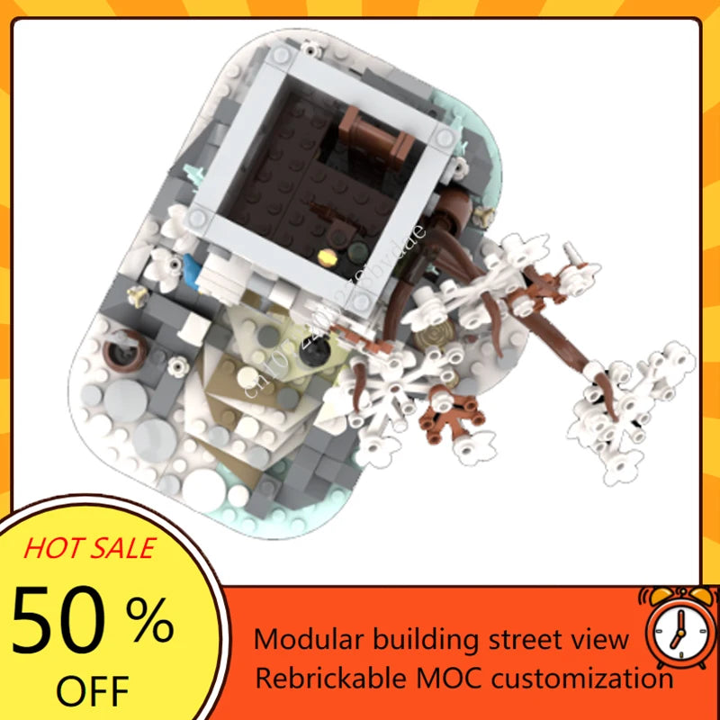 700PCS Thème d'Hiver Tour de Montre MOC Créatif Forteresse Médiévale Architecture Modèle Blocs de Construction Jouet Cadeau