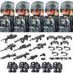 Military Army Figures Building Blocks SWAT Ghost Commando Special Forces Soldier Weapons Gun Hat Shield Belt AK Mini Bricks Toy - CADA BRICKS®