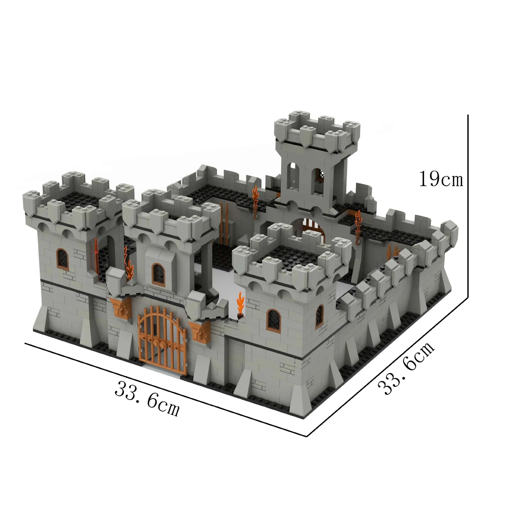 Medieval Castle Tower Building Blocks DIY Ancient City Wall Fortress Model Historical Architecture Kits for Children Adults