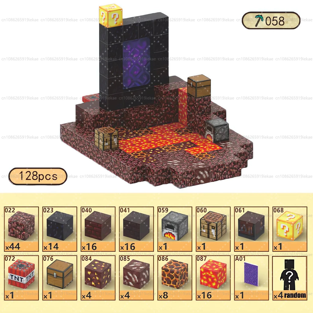 Magnetic Building Block Magnet Cube Mine World Set for Boy Girl Kid Age 3+ DIY Model Children STEM Sensory Toy Christmas Gift - CADA BRICKS®