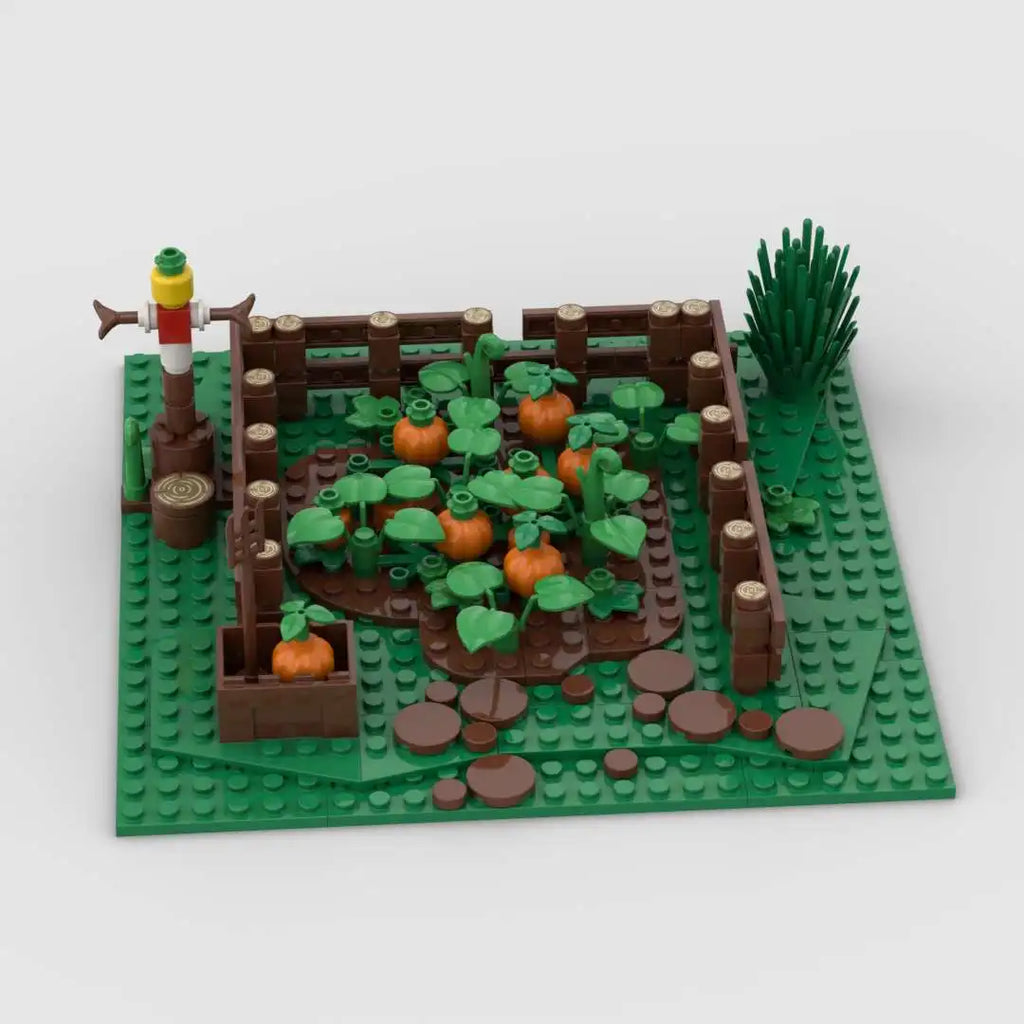 MOC Farm and Ranch Decoration Model Zoo Botanical Garden Building Blocks DIY Bricks Rural Landscape Animal and Vegetable Scenes