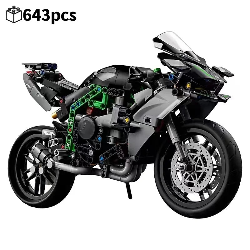 New Technical Famous H2R Motorcycle Building Blocks 42170 Locomotive Model Vehicle Racing Car Toys Bricks Motorbike Boy Kid Gift