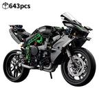New Technical Famous H2R Motorcycle Building Blocks 42170 Locomotive Model Vehicle Racing Car Toys Bricks Motorbike Boy Kid Gift