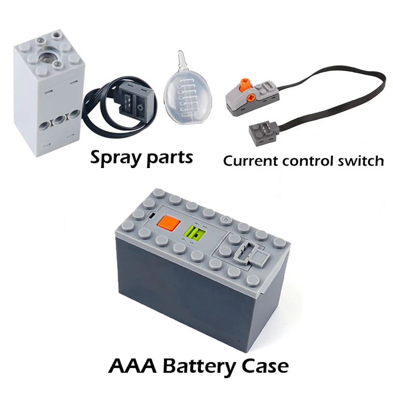 Technical  spray smoke Motor Sprayer Bricks Mould King Fogger for Legoeds Building Blocks MOC Train Car Parts Motor Model