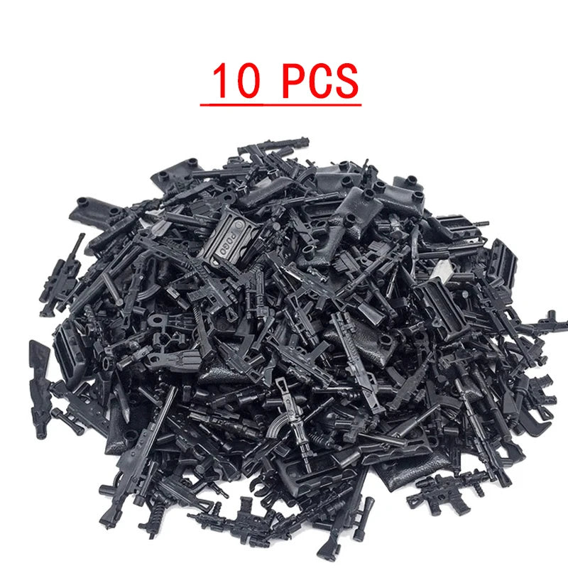 Military Weapons Guns Mortar Special Forces Police SWAT Gangster Jeeps Off-Road Armored Vehicle Model Soldier Building Block Toy