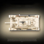 959 deler klassiske roterende spor 3. generasjons tankmodell med 3 soldater og våpen, militære byggeklosser sett