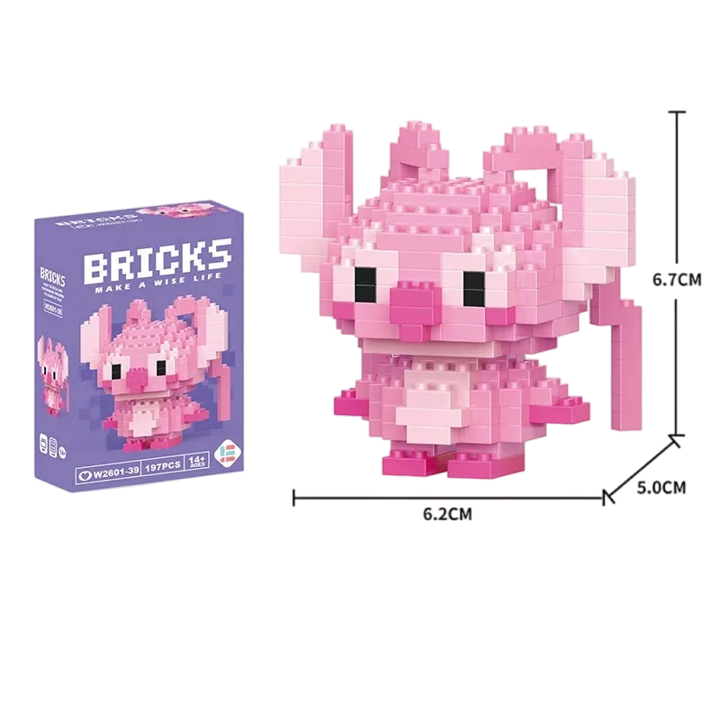 Disney LiLo Stitch Toys Building Blocks Pokeman Pikechu lega Anime Cartoon Character Model Building Blocks Toy for children Gift - CADA BRICKS®