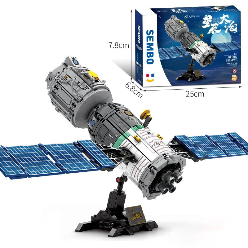 SEMBO Block High-tech series City Space Rocket Aerospace Spaceship Building Blocks Space Station Bricks Toys Xmas Gift 203302
