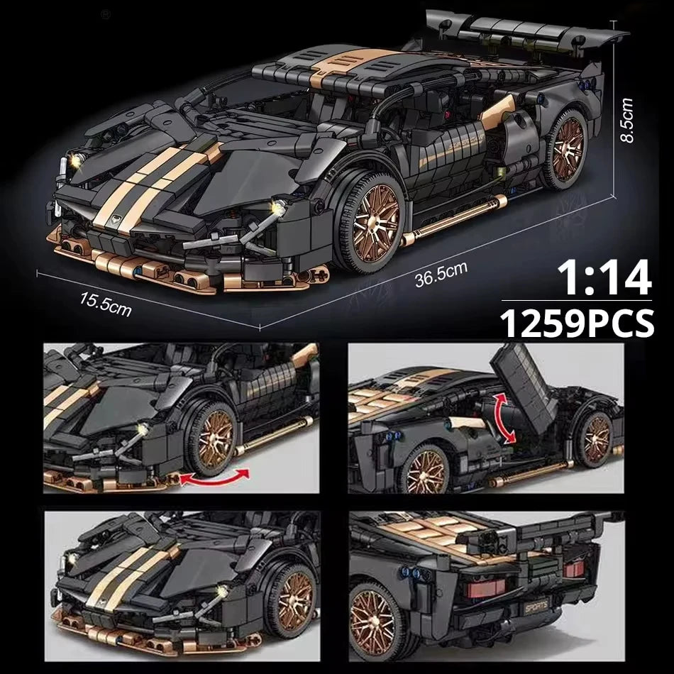 67129 Car MOC 1280pcs Building Blocks Car and Construction Toy Adult Collectible Cars Set to Build 1:14 Scale Sports Car Model - CADA BRICKS®