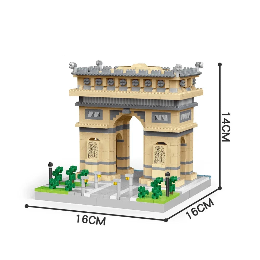 Knew Built 3 Size Choice Paris Eiffel Tower Micro Mini Building Blocks Toy France’s Pride Collectible Decoration and Gift-Worthy - CADA BRICKS®